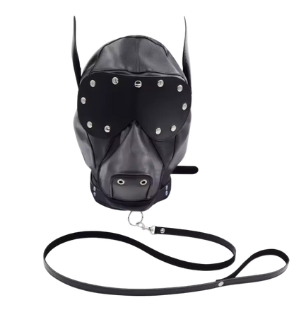 Pu Leather Zipper Blackout Hood