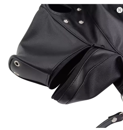 Pu Leather Zipper Blackout Hood