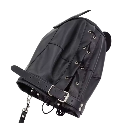 Pu Leather Zipper Blackout Hood