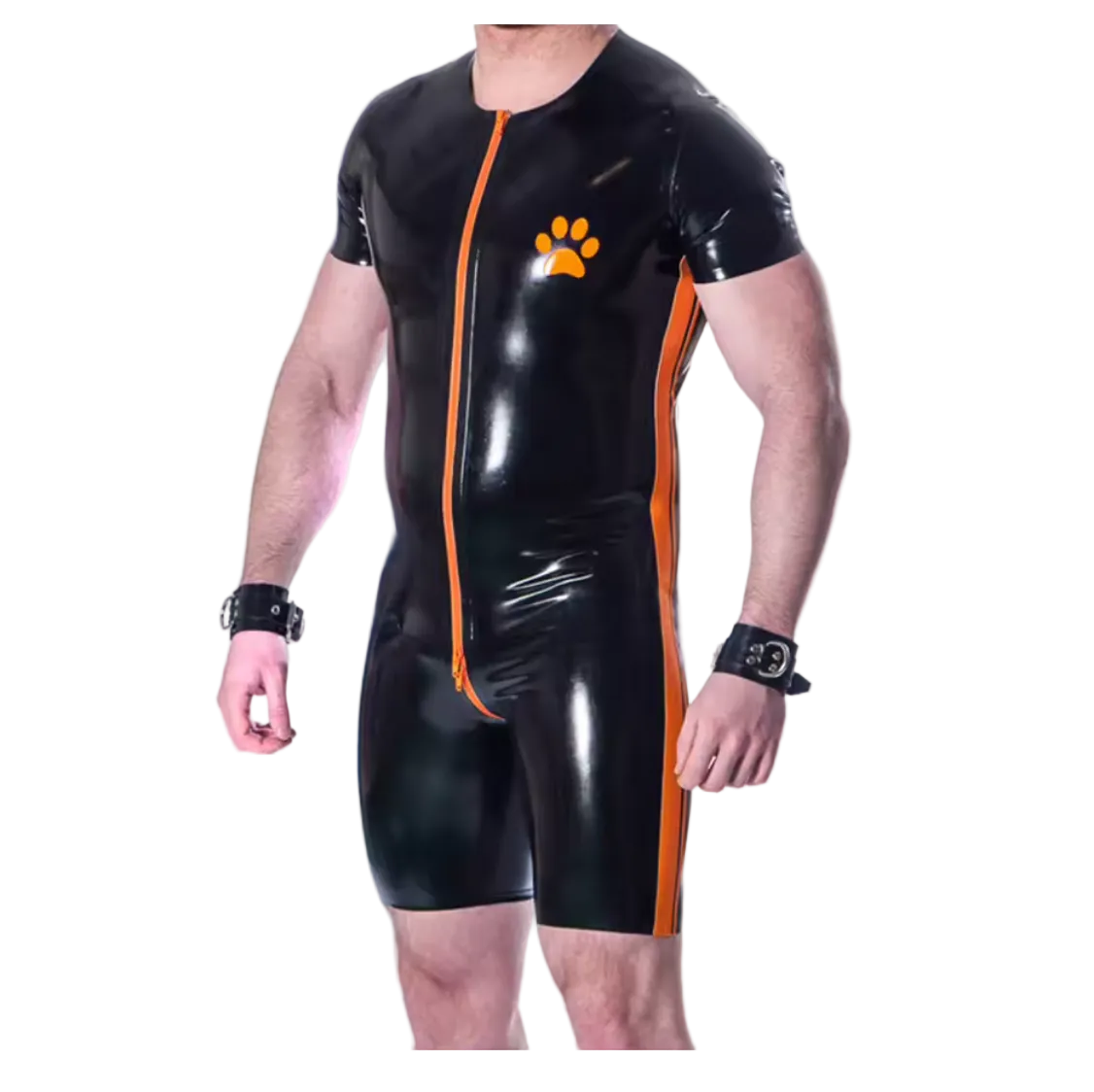 Latex Puppy Paw Surfsuit, With Side Stripes