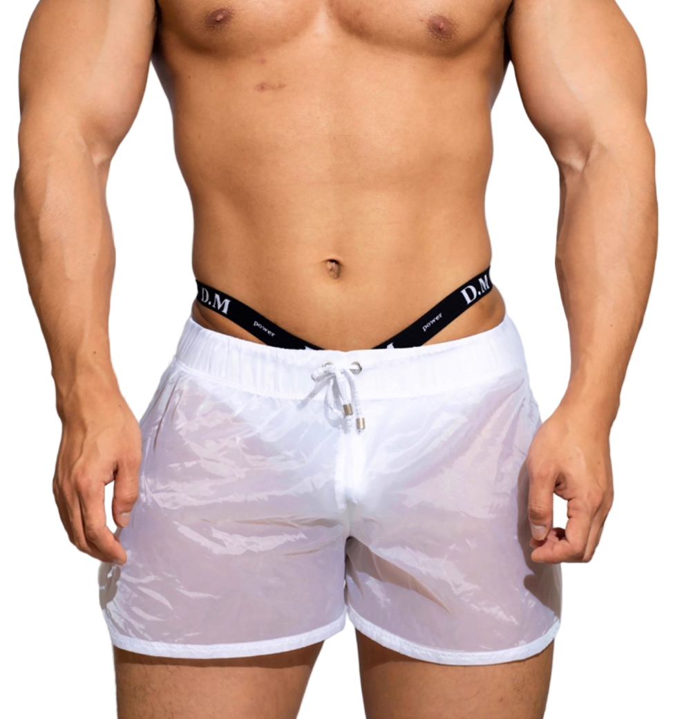 Dog & Master Low Waist Translucent Shorts White