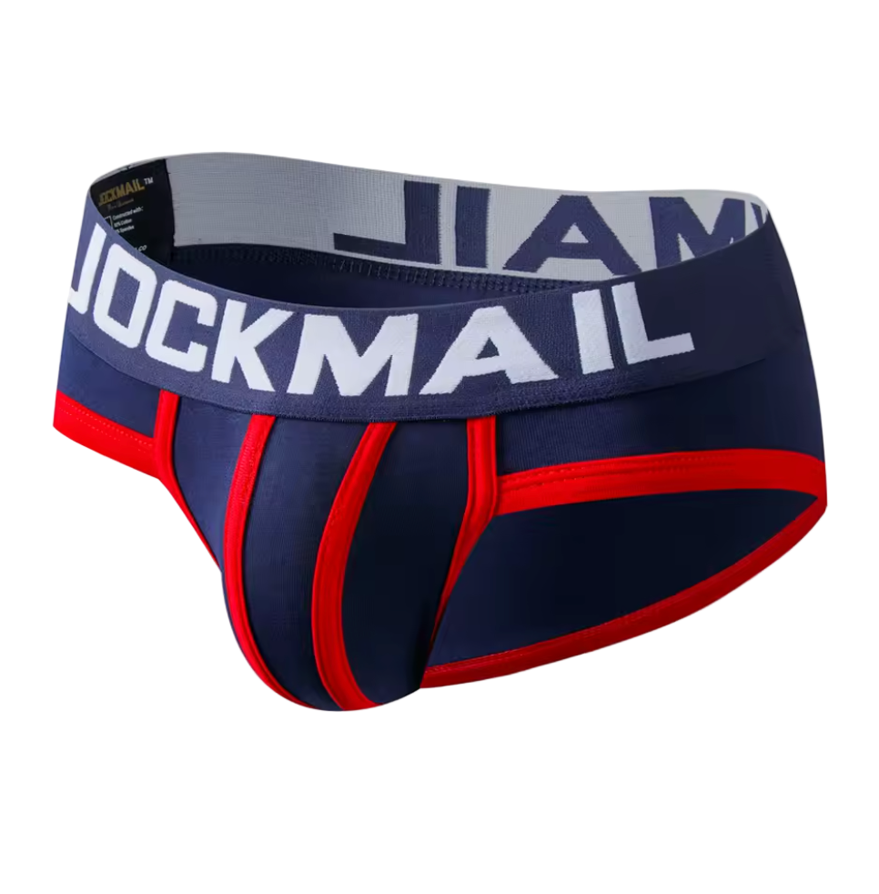 Jockmail Classic Briefs Deep Blue/Red