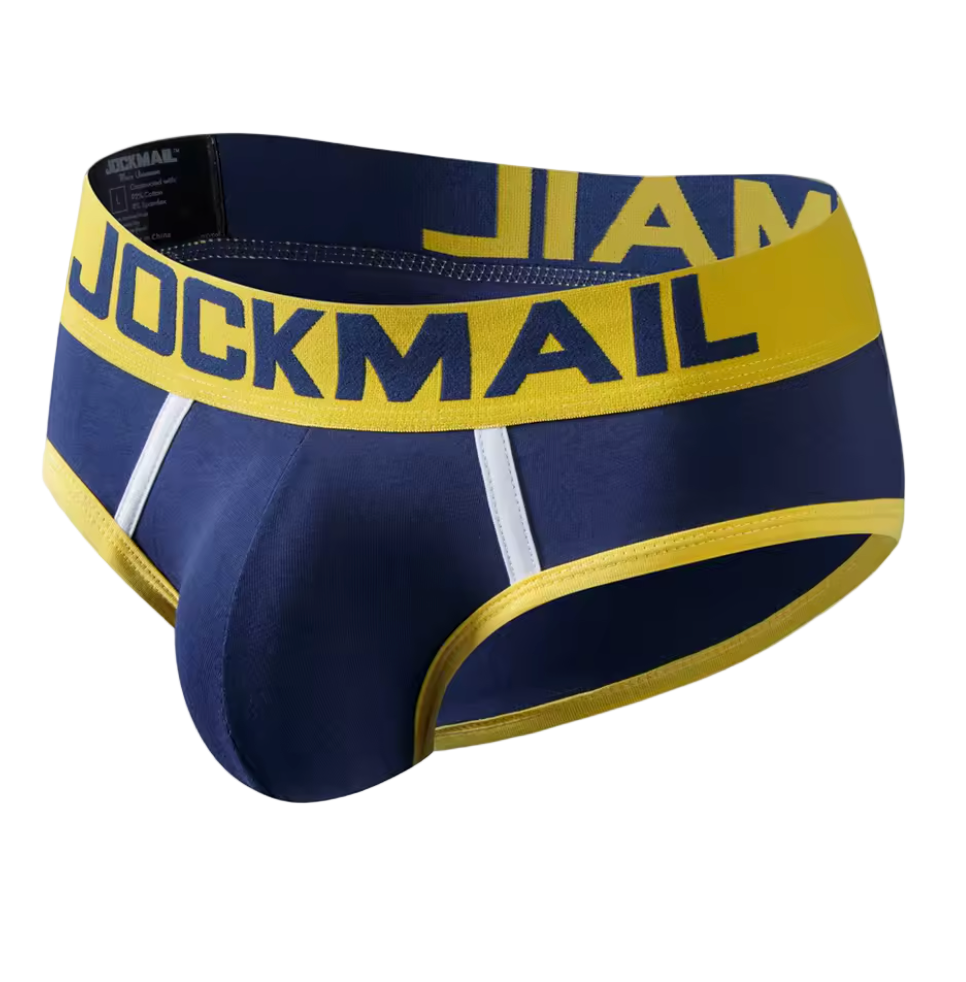 Jockmail Classic Briefs Yellow/Deep Blue