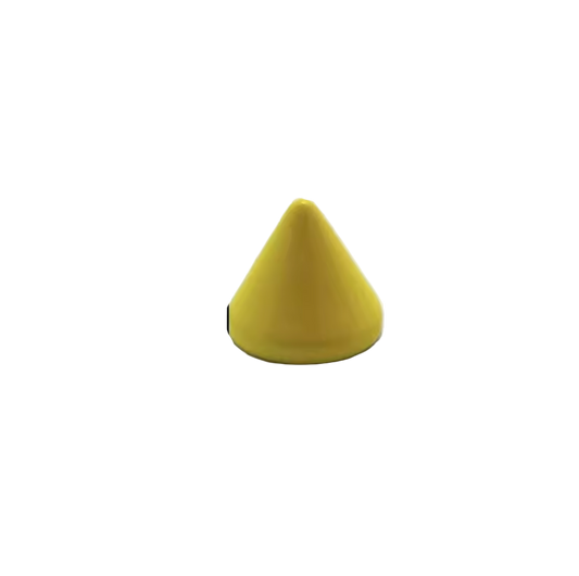 Metal Pup Hood Spikes 10 Pack Yellow 8x7.5mm