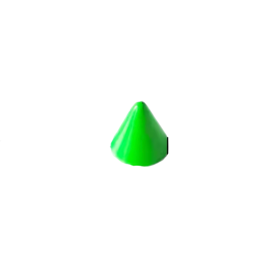 Metal Pup Hood Spikes 10 Pack Lime Green 8x7.5mm