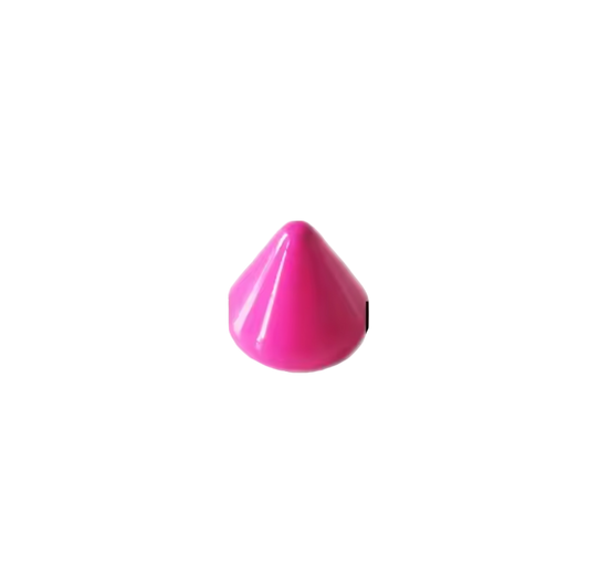 Metal Pup Hood Spikes 10 Pack Pink 8x7.5mm