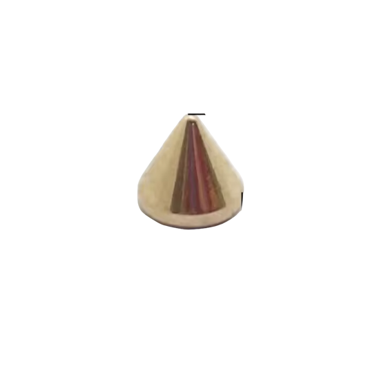 Metal Pup Hood Spikes 10 Pack Gold 8x7.5mm