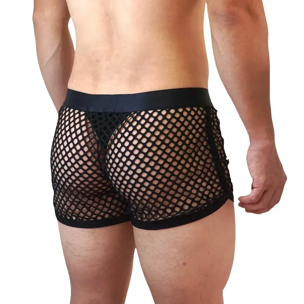 Jockmail 'Reveal All Fishnet' Underwear Shorts
