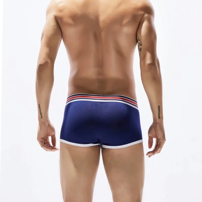 SEOBEAN Racing Stripes Low Rise Boxer Briefs