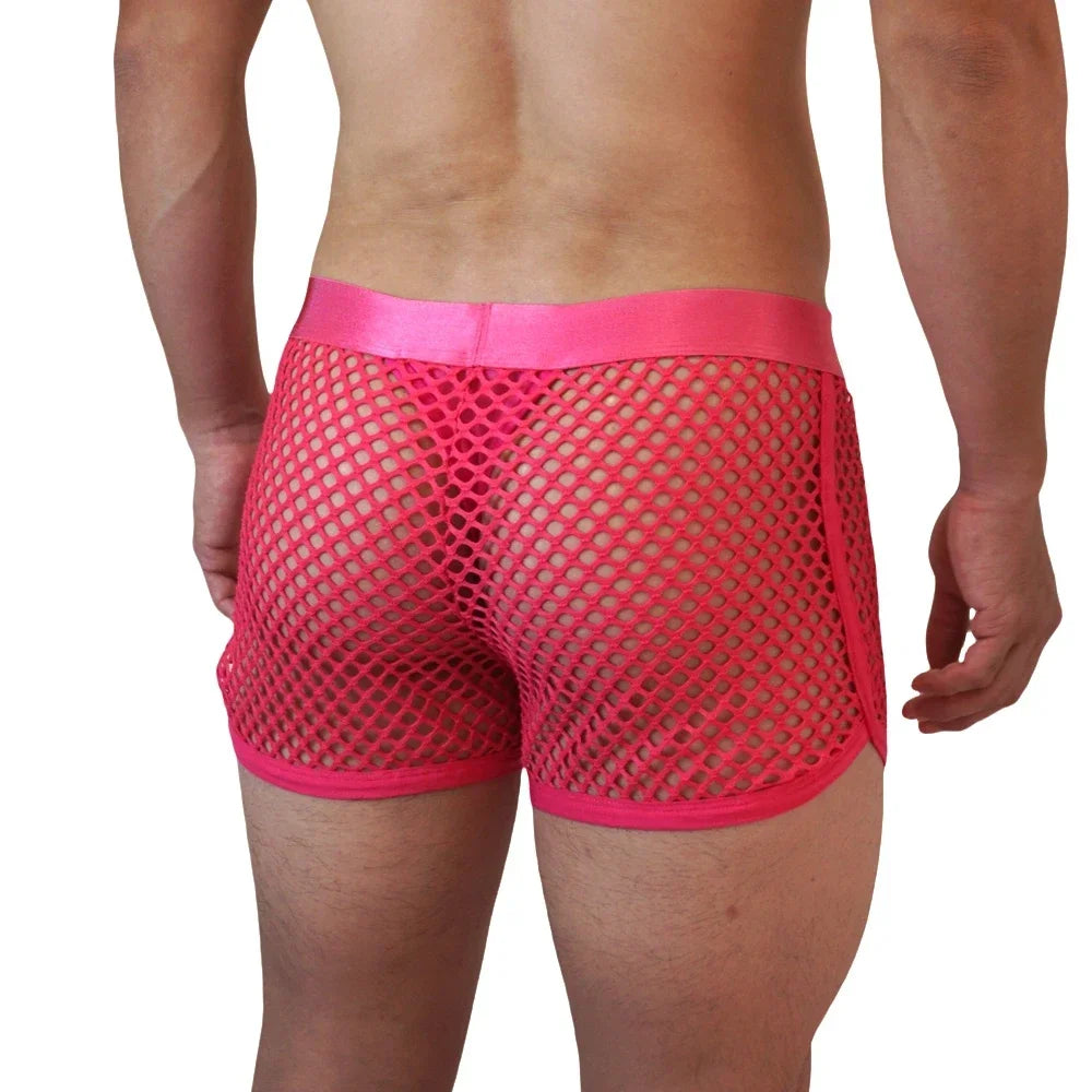 Jockmail 'Reveal All Fishnet' Underwear Shorts