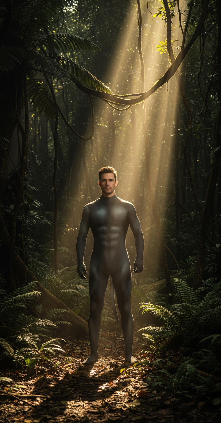 Black Wolf Fantasy Fetish Bodysuit With Tail