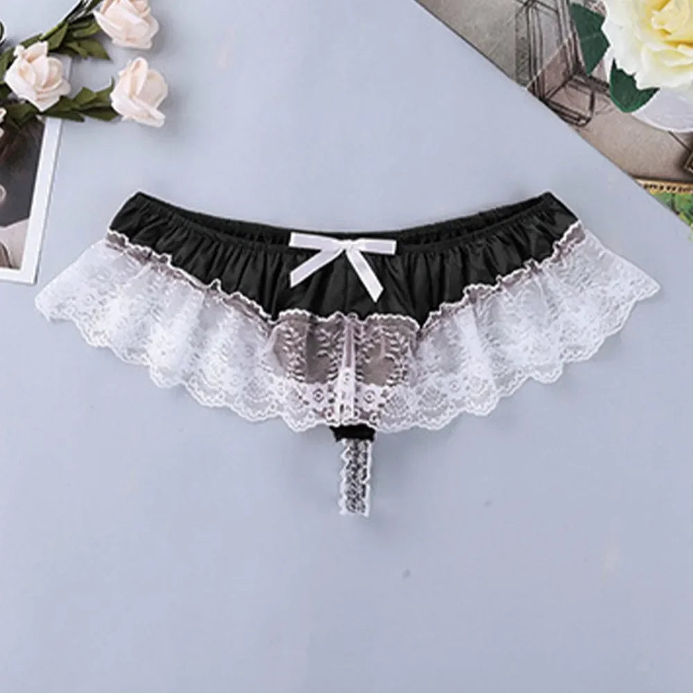 Bow & Lace Sissy Panties