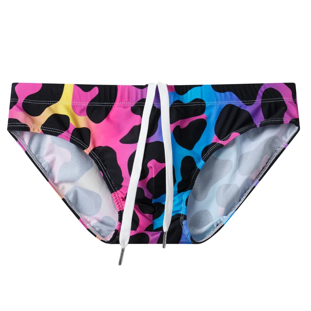 Jockmail Funky Leopard Push-Up Swim Trunks