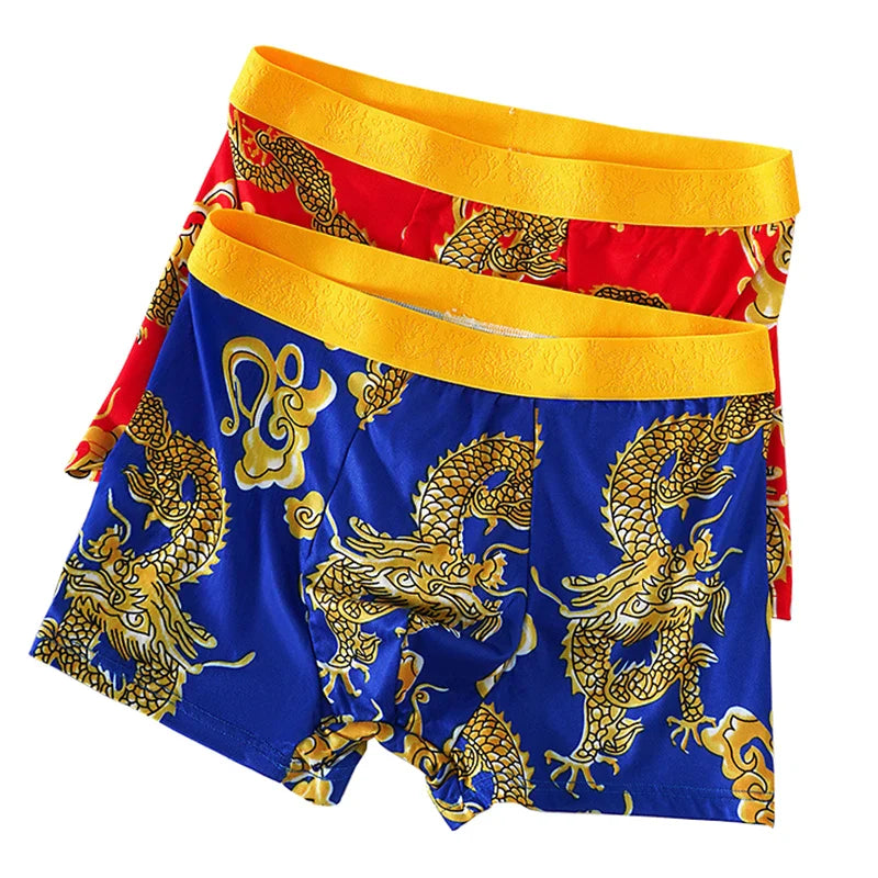 Dragon Daddy Bold Print Men’s Boxer Shorts (4 Pack)