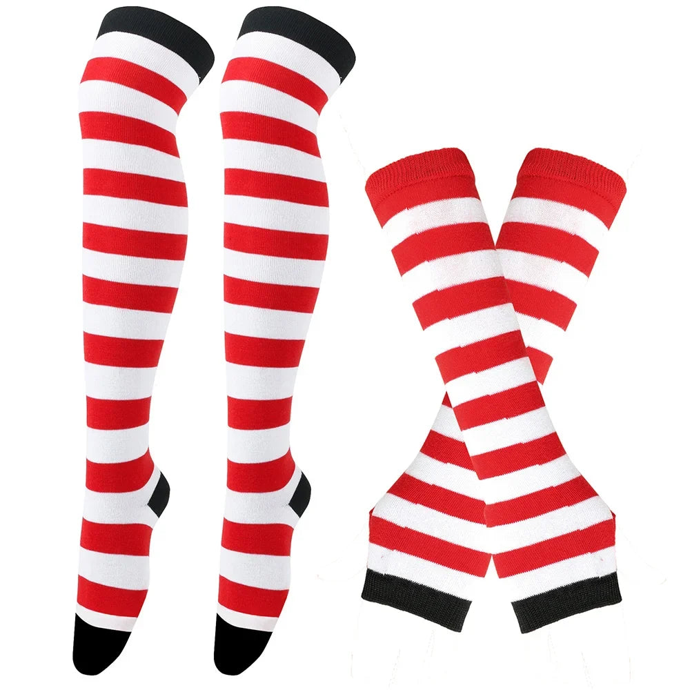 Matching Thigh High + Handwarmer Set