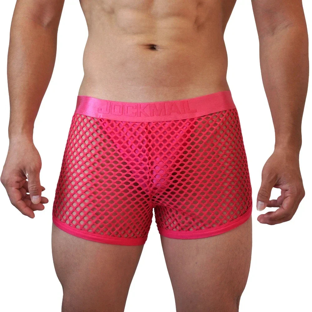 Jockmail 'Reveal All Fishnet' Underwear Shorts
