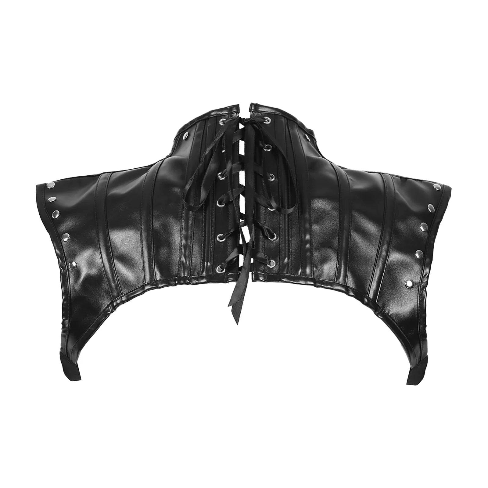 PU Leather High Collar Kink Harness