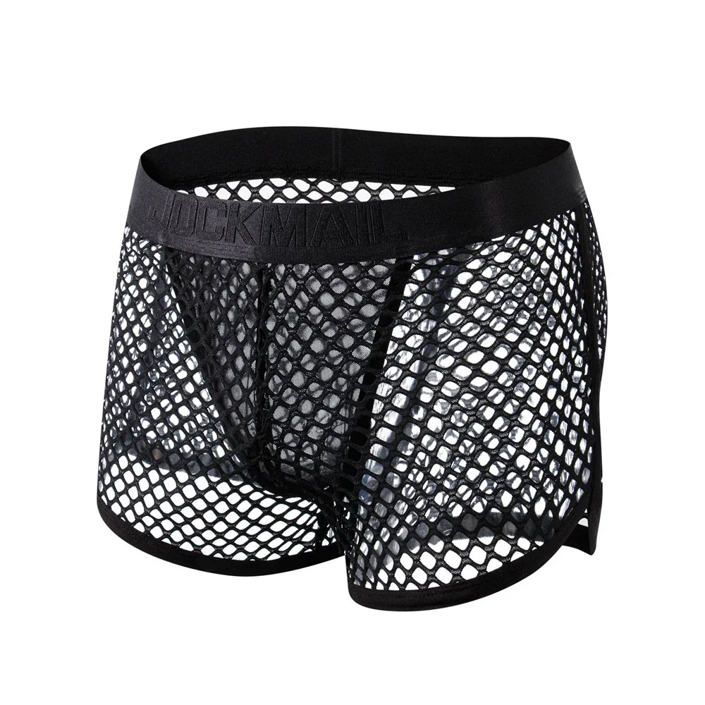 Jockmail 'Reveal All Fishnet' Underwear Shorts