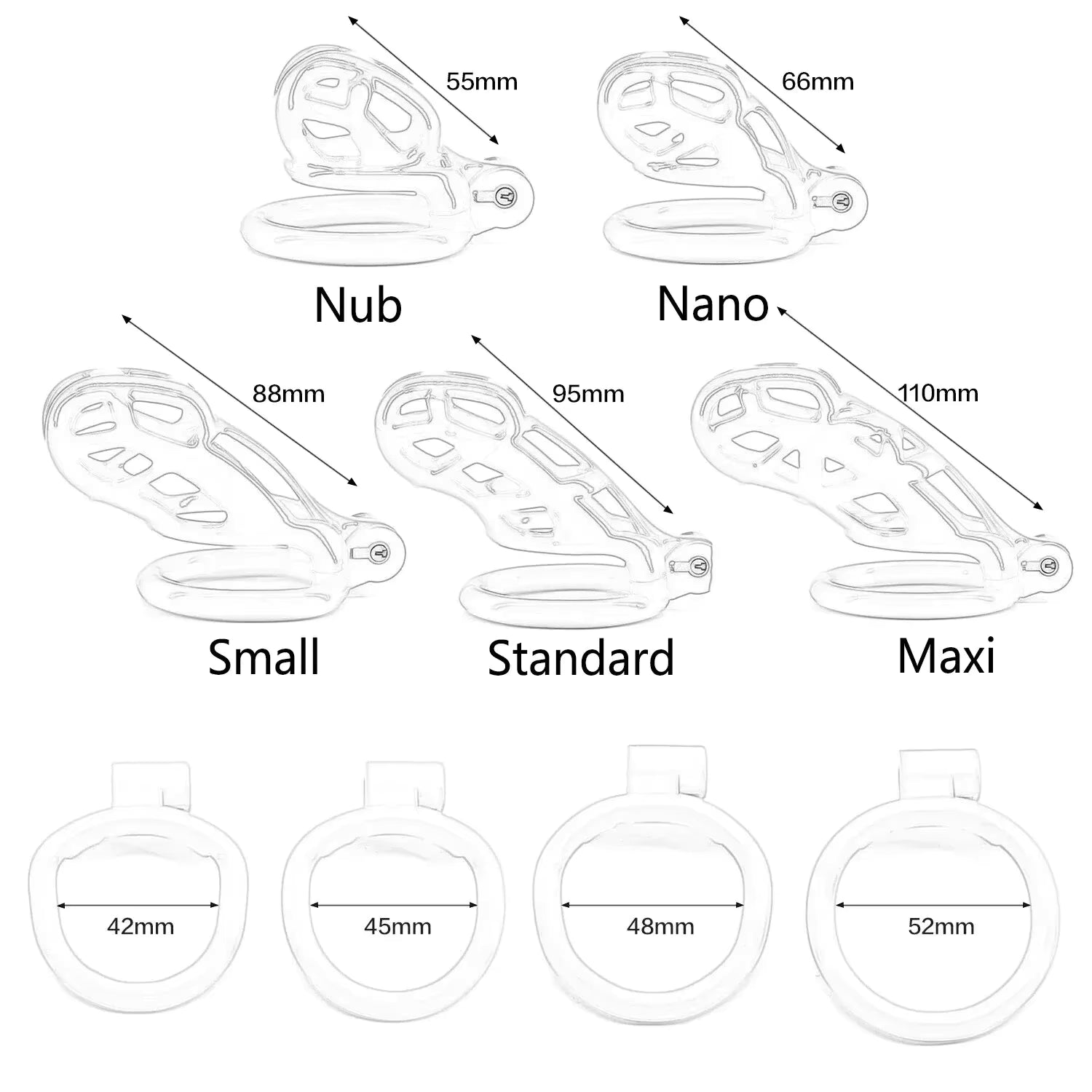 Chastity Cage BDSM Black