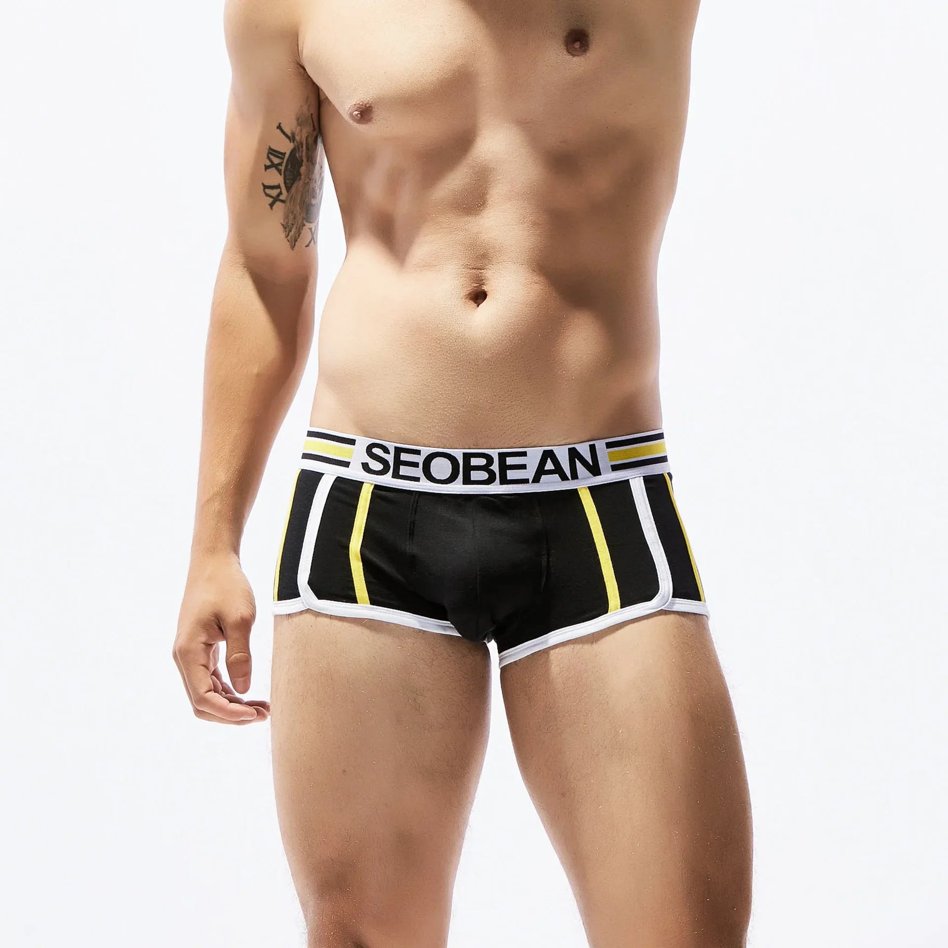 SEOBEAN Racing Stripes Low Rise Boxer Briefs