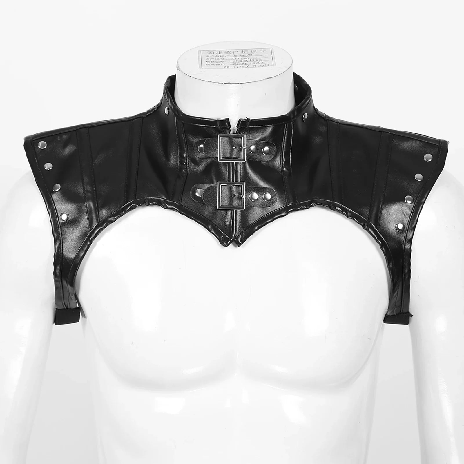PU Leather High Collar Kink Harness