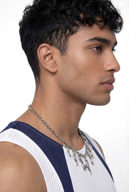 Shadow Arc Metal Necklace