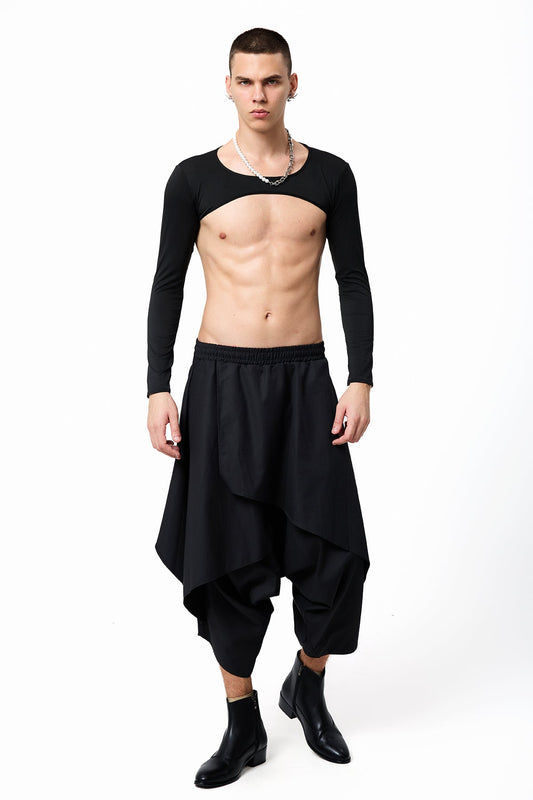 Shadow Bloom Stretch Crop Top