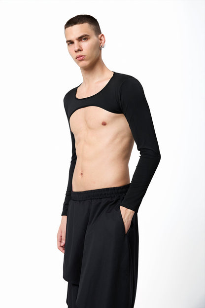 Shadow Bloom Stretch Crop Top