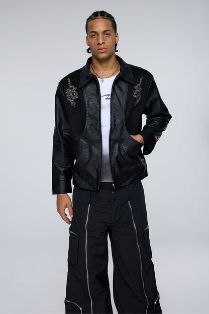 Shadow Coil Leather Jacket