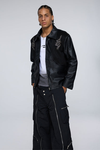 Shadow Coil Leather Jacket