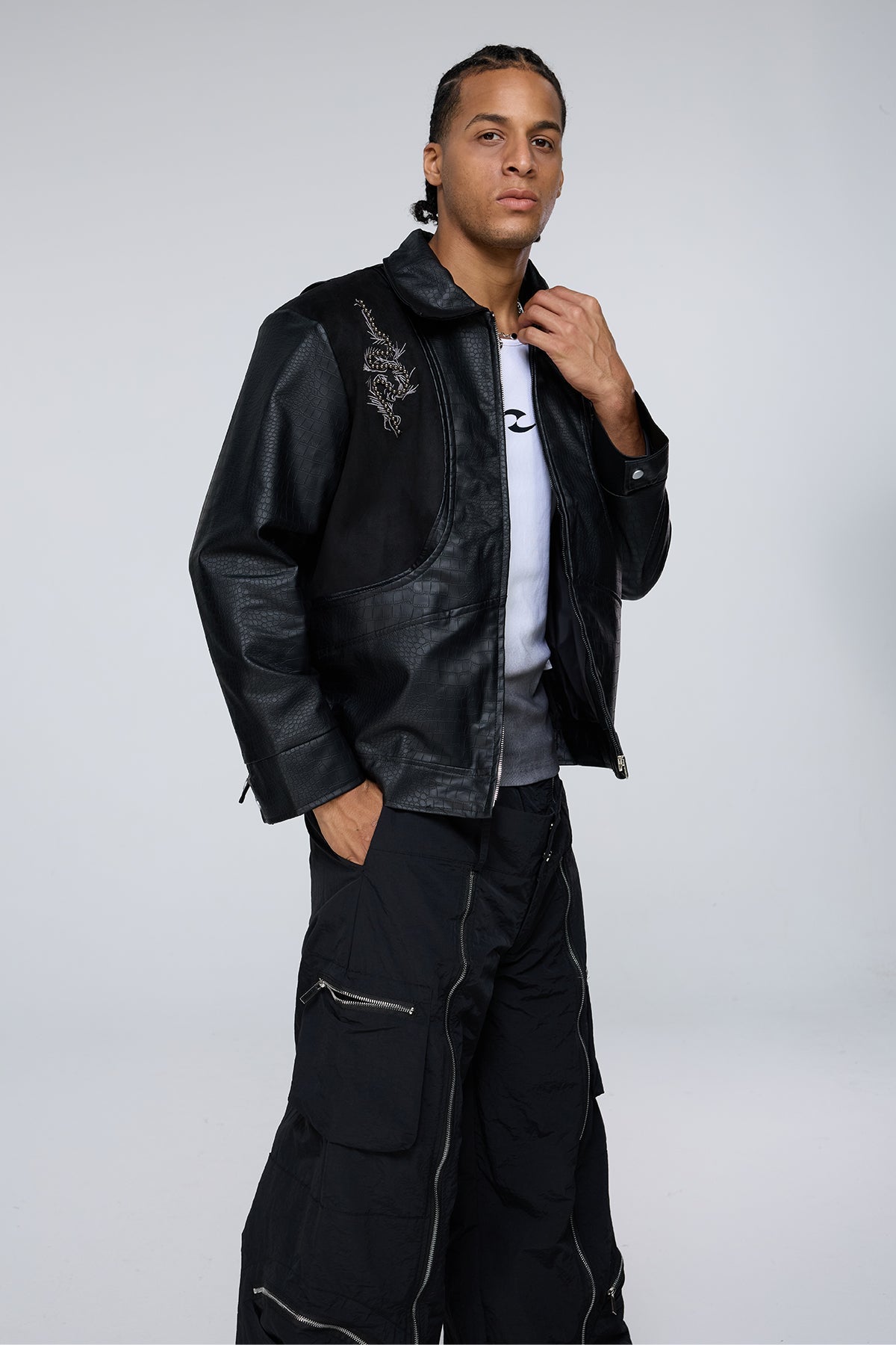 Shadow Coil Leather Jacket