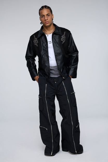 Shadow Coil Leather Jacket