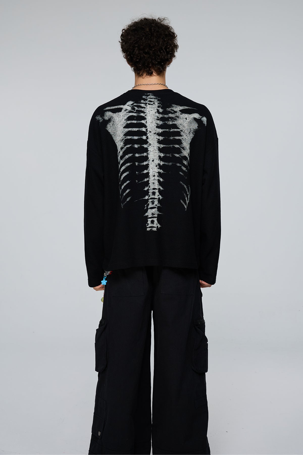 Shadow Graphic Print Long Sleeve Top