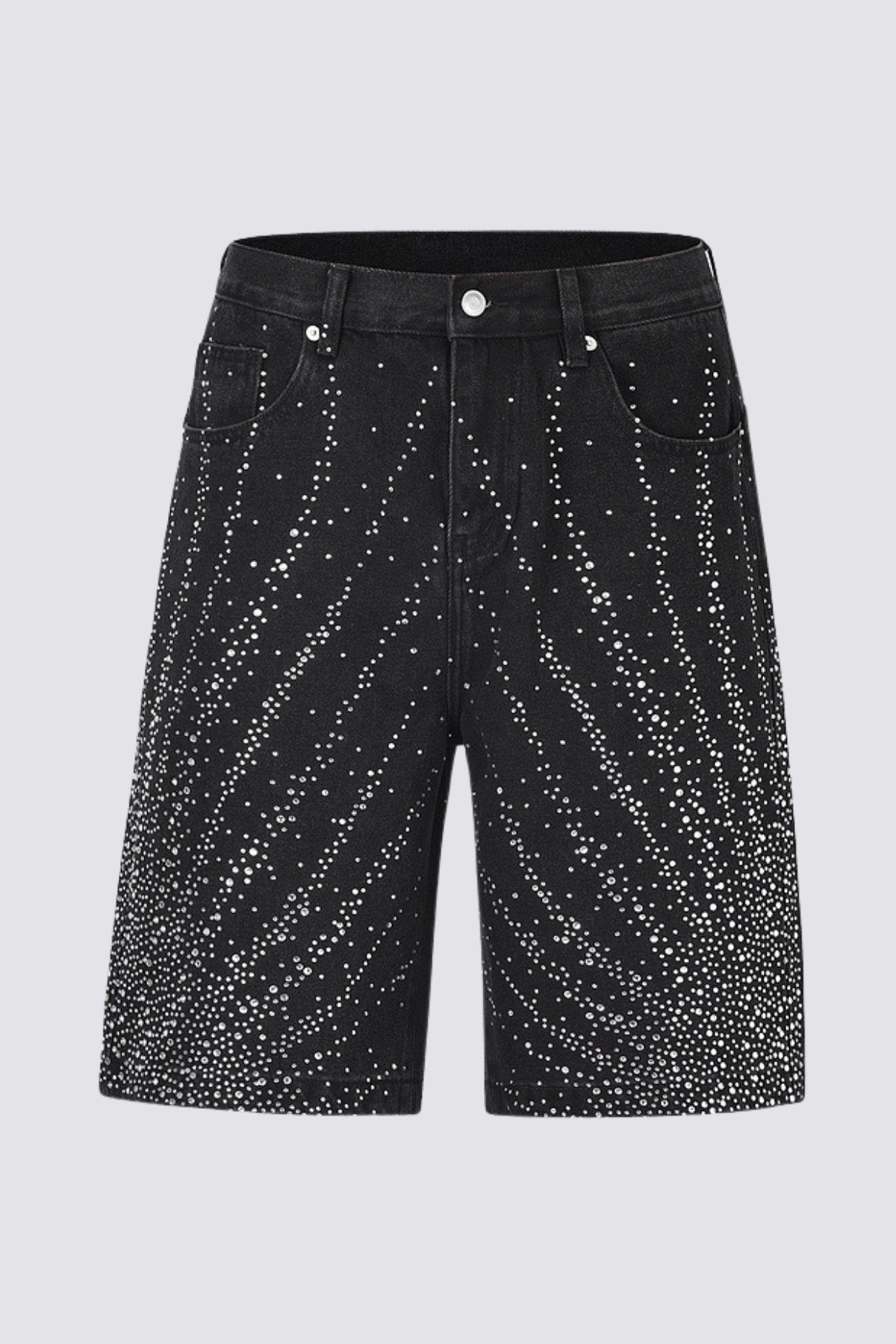 Shadow Mileage Rhinestone Denim Shorts