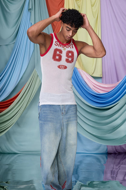 Shadow Motif Print Tank Top