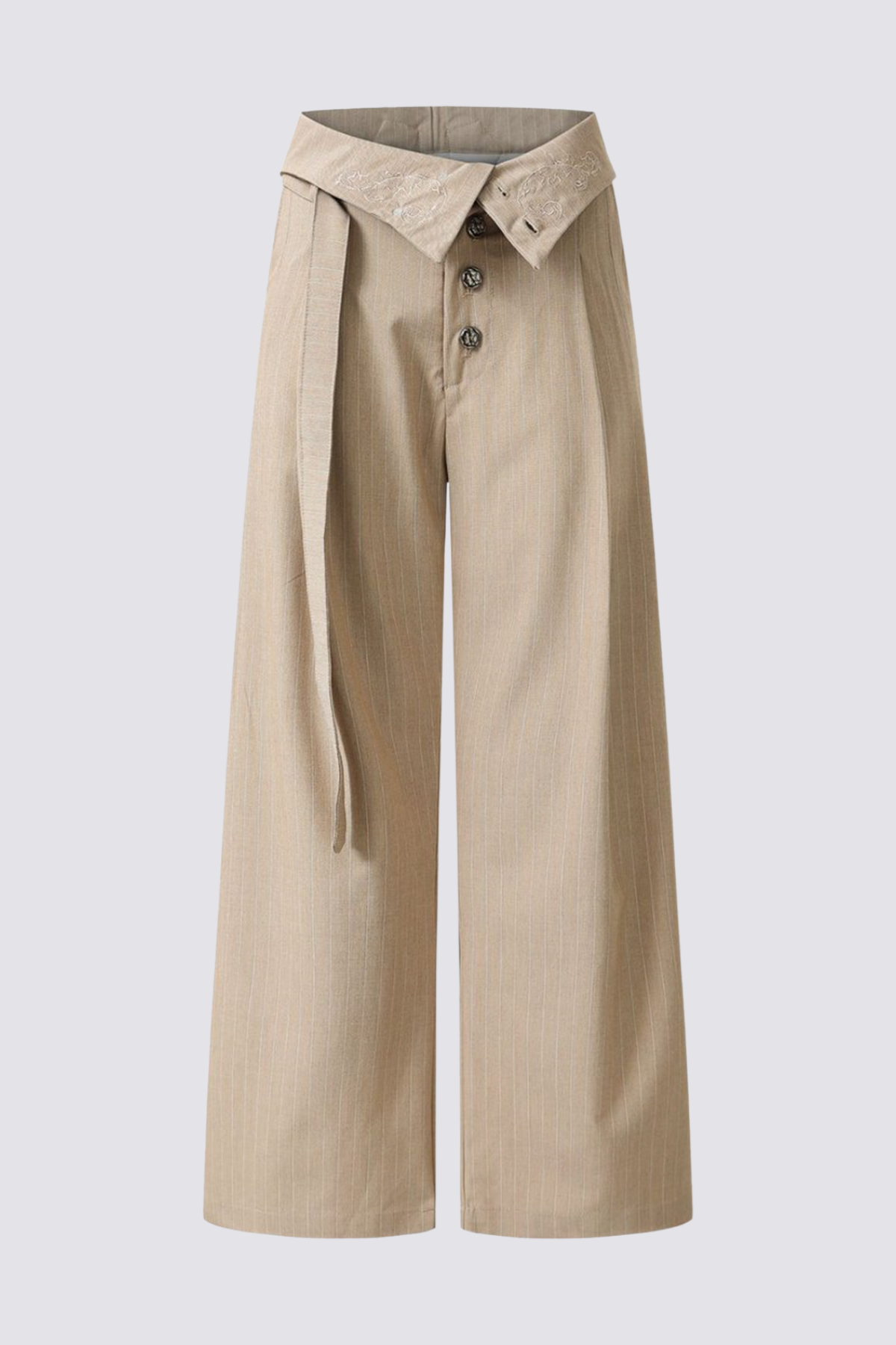 Shadow Pulse Embroidery Straight Pants