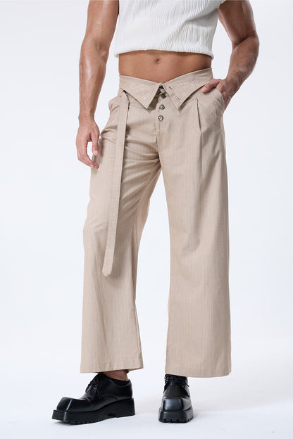 Shadow Pulse Embroidery Straight Pants
