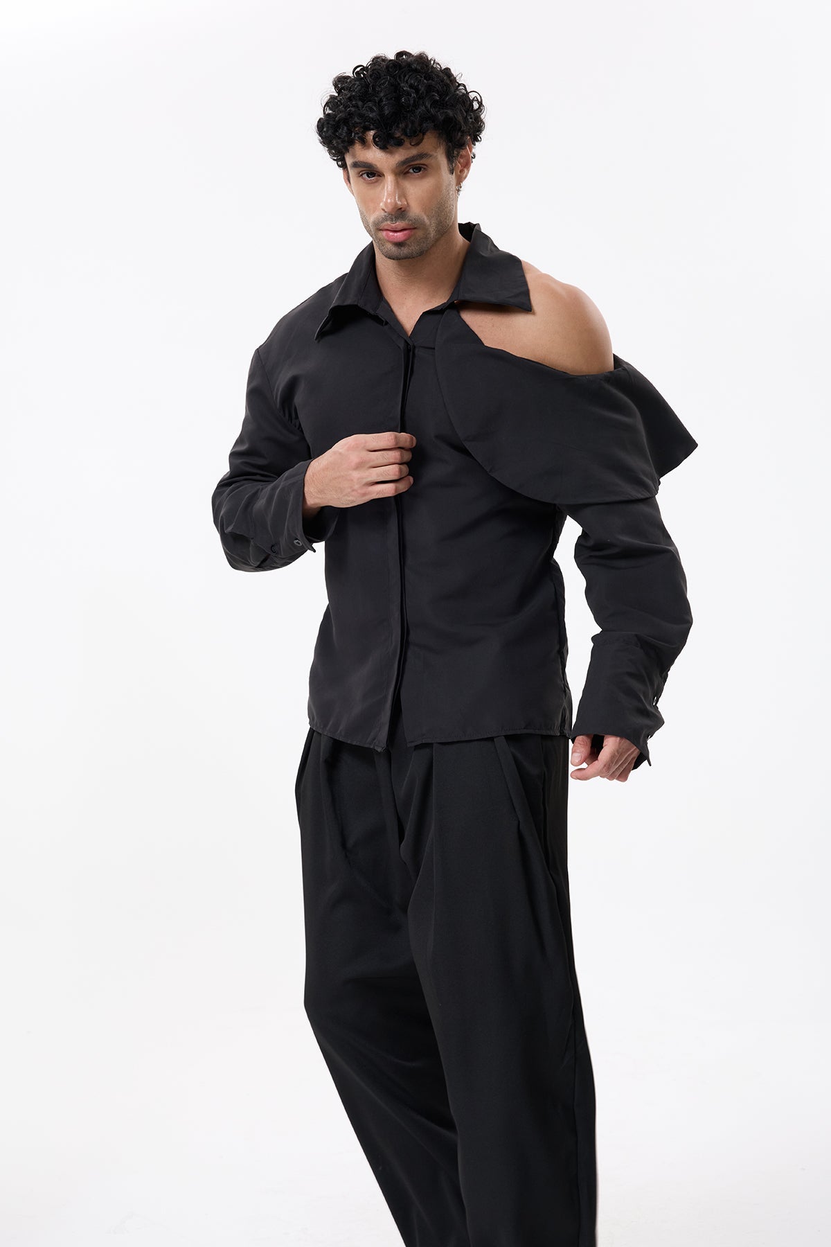 Shadow Veil Long Sleeve Off Shoulder Shirt