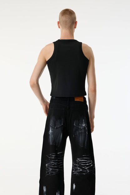 Sharp Flow Sequin Sleeveless Crop Top