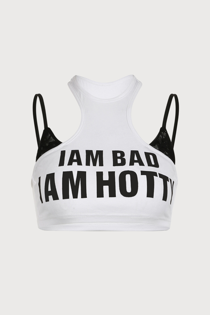 Sharp Lift Print Crop Top