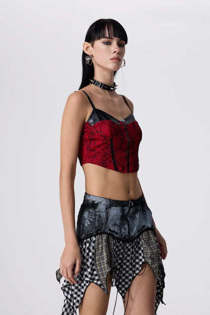 Sharp Twist Spaghetti Crop Top