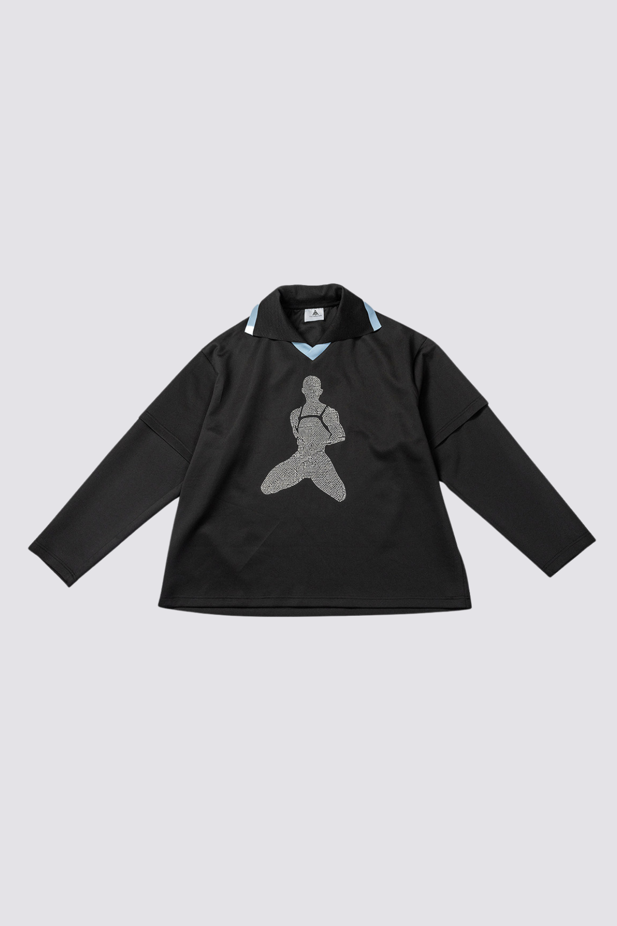 Shimmer Control Rhinestone Long Sleeve Top