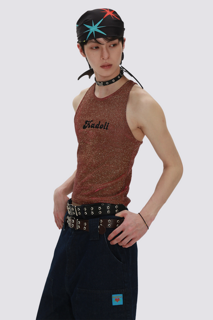 Shine Ray Glitter Sleeveless Top