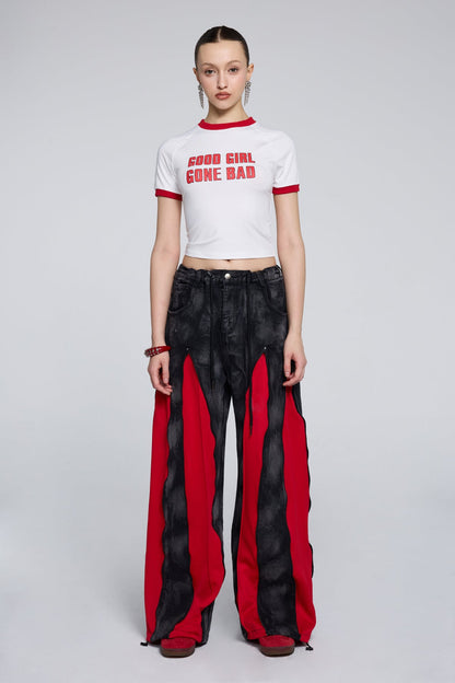 Short Ascent Print Crop Top