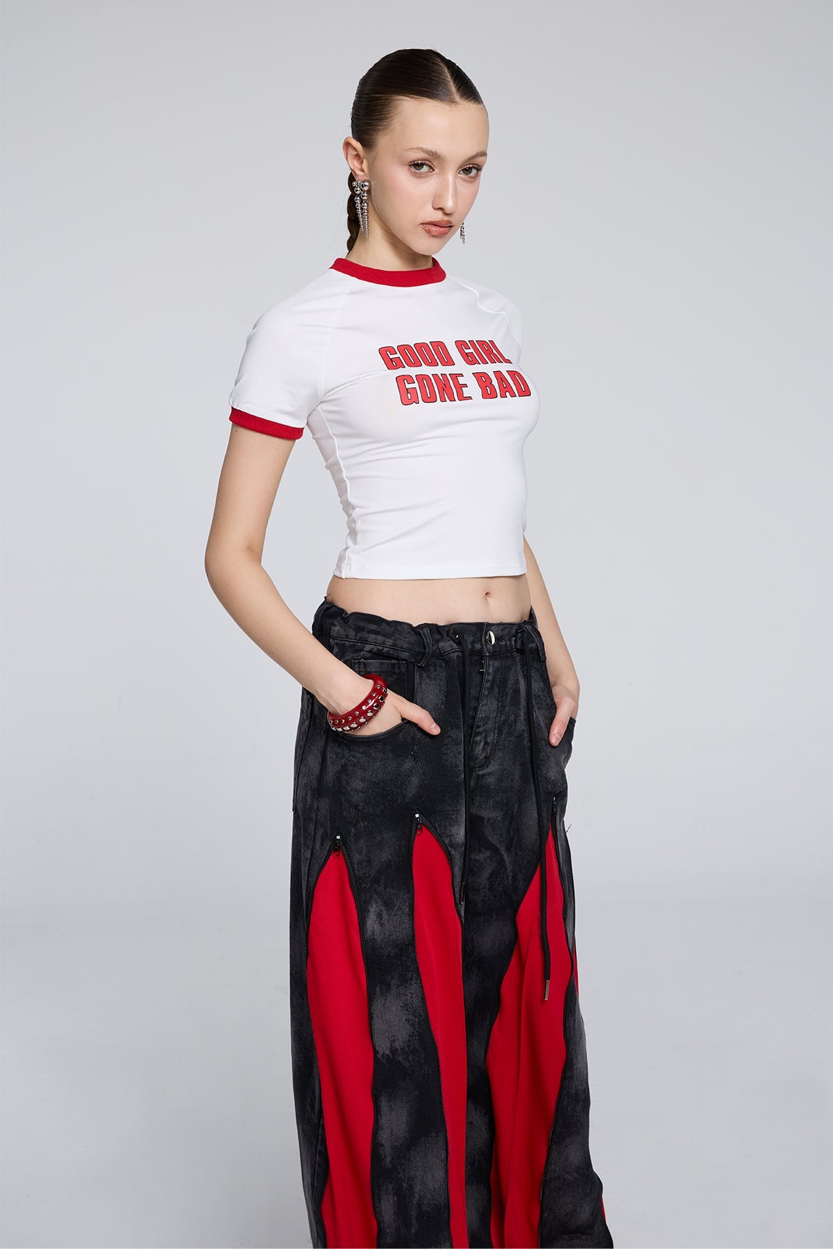 Short Ascent Print Crop Top