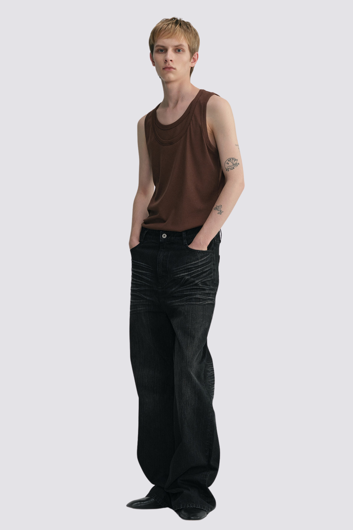Silent Obscurity Tank Top Brown