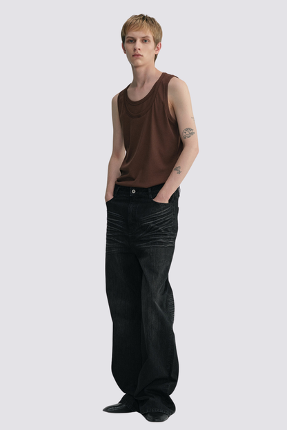 Silent Obscurity Tank Top Brown