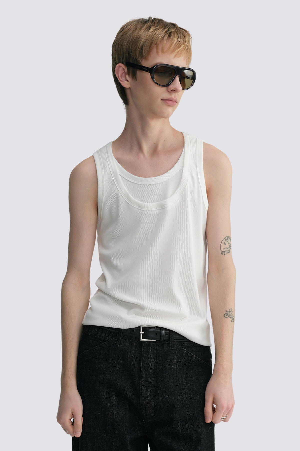 Silent Obscurity Tank Top White