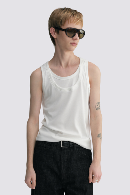 Silent Obscurity Tank Top White