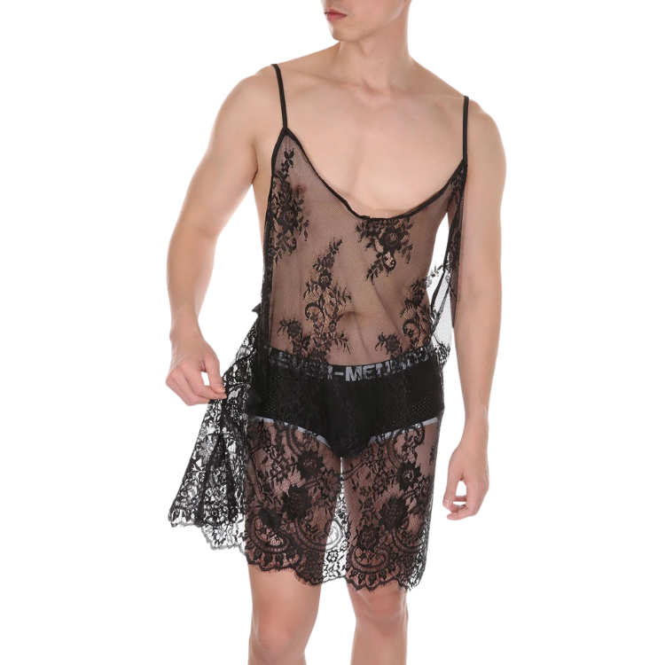 Silken Shadows Night Dress For Men